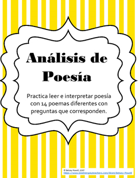 Preview of Análisis de Poesía