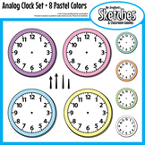 Analog Clock Clip Art Graphics and Templates in Eight Past