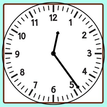 Brawl lave et eksperiment klasselærer Analog Clock - Every Minute Between 12:00 & 12:59 - 60 Images Math Time  Clip Art