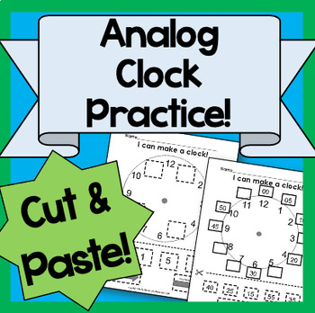 Preview of Analog Clock Practice {2nd Grade Measurement and Data Standards Based}