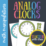 Analog Clocks | Math Manipulatives | PDF | Printable