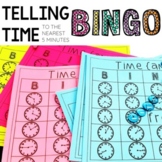 Telling Time Activity 30 Bingo Boards Telling Time Analog 
