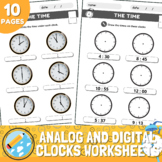 Analog and Digital Clock Printable Worksheets