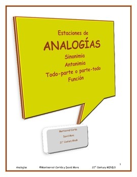 Preview of Analogias: Estaciones 1, 2, 3  y  4