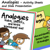 Analogies Activity Sheets and Slide Presentation