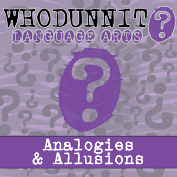 Preview of Analogies & Allusions Whodunnit Activity - Printable & Digital Game Options