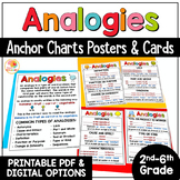 Analogies Anchor Charts Posters and Mini Sized Cards for R