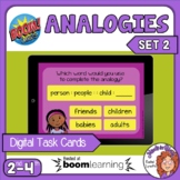 Word Analogies Digital Task Cards  for 2nd, 3rd, & 4th graders