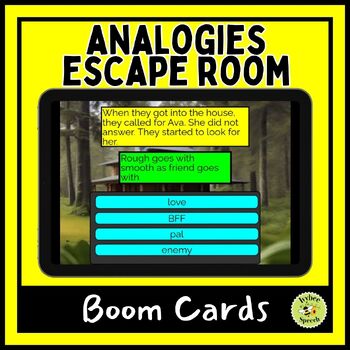 Preview of Analogies Digital Escape Boom Cards