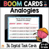 Analogies BOOM CARDS™ Task Cards Activities | Analogy Digi