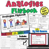 Analogies Flipbook and Analogy Worksheet in Print and Digital