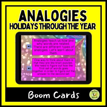 Preview of Analogies Holidays All Year Boom Cards