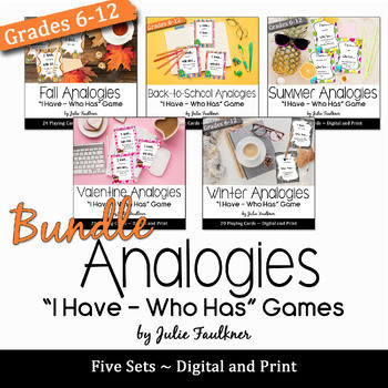 Preview of Analogies I Have...Who Has Games BUNDLE