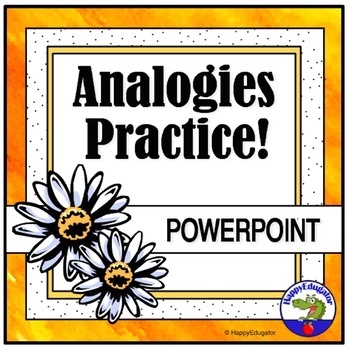 Preview of Analogies PowerPoint and Easel Assessment