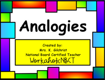 Preview of Analogies Practice SMART NOTEBOOK Lesson