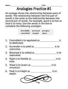 Analogies Practice Worksheets - Understanding Analogy by HappyEdugator