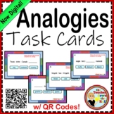 Analogies Task Cards w/ QR Codes NOW Digital!