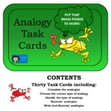 Analogies - Task Cards - Print and Easel Versions