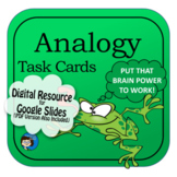Analogies Task Cards and Google Slides