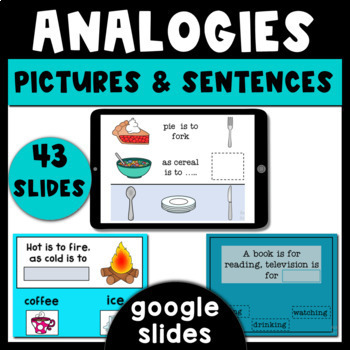 Preview of Analogies Word Relationships - picture analogies & word analogies