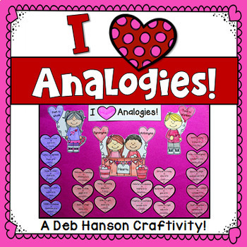 Preview of Analogies Worksheets and Craftivity for Valentine's Day