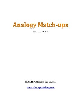 Preview of Analogy Match-ups PDF Flash eCards Set 4
