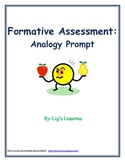 Analogy Prompt Formative Assessment Template