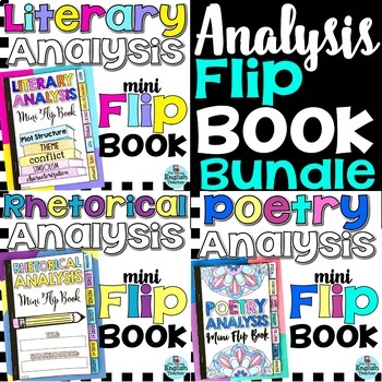 Preview of Analysis Mini Flip Book Bundle: Literary, Rhetorical, and Poetry