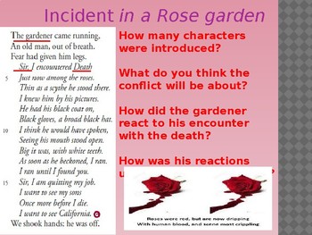 Analysis And Review Of Incident In A Rose Garden By Donald Justice