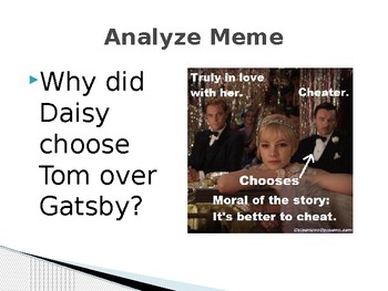 the great gatsby meme assignment