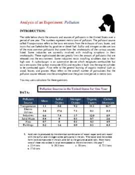 Preview of Analysis of an Experiment: Pollution