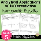 Calculus Analytic Applications of Differentiation Homework