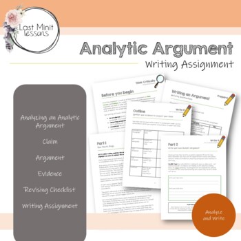 Preview of Analytic Argument | Analysis and Writing Project