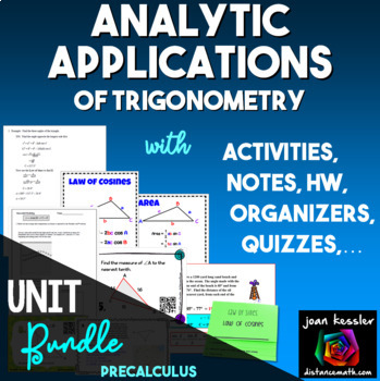 Preview of Analytic Trigonometry Applications PreCalculus Bundle