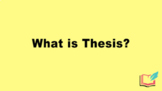 Analytical Essays: The Literary Thesis