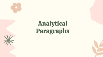 Analytical Paragraph - PowerPoint by Mallory Maffit | TPT