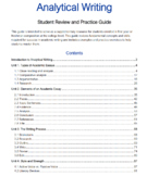 Analytical Writing - Student Review and Practice Guide
