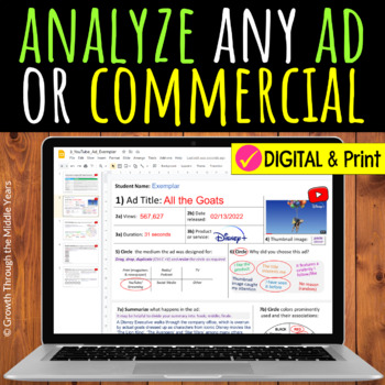 Preview of Analyze ANY Ad or Commercial then Create your Own (Digital & Print)