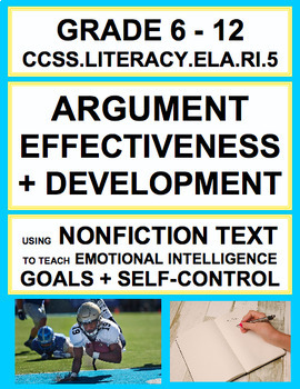 Preview of Analyze Argument Effectiveness with SEL Nonfiction Article: Goals + Self-Control