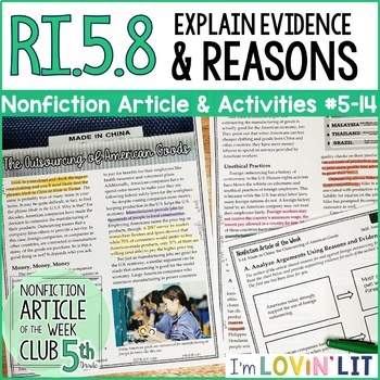 Preview of Analyze Claims & Reasons (Argument) RI.5.8 | Made in China (Outsourcing) #5-14