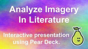 Preview of Analyze Imagery in Literature Presentation Using Google Slides & Pear Deck