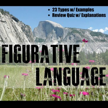 Preview of Figurative Language Instructional Slideshow Activity - Analyze Literary Devices