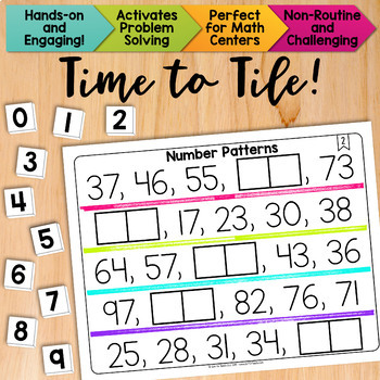Preview of Analyze Number Patterns Math Centers Math Tiles