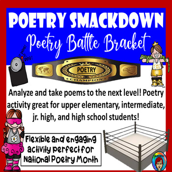 Preview of Analyze Poetry, Poetry Practice, Poetry Battle Brackets, Poetry Review,