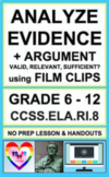 Identifying Claims Evidence Argument with Film | Printable & Digital | RI.8