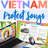 Analyze Vietnam War Protest Songs! | No Prep | Self-Guided