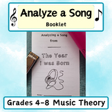 Analyze a Song from the Year You Were Born; Grades 4 to 8