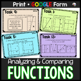 Analyze and Compare Functions Algebra Task Cards Activity 