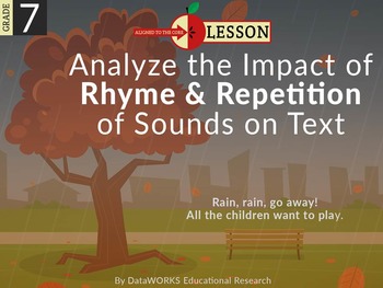 Preview of Analyze the Impact of Rhymen and Repetition of Sounds on Text