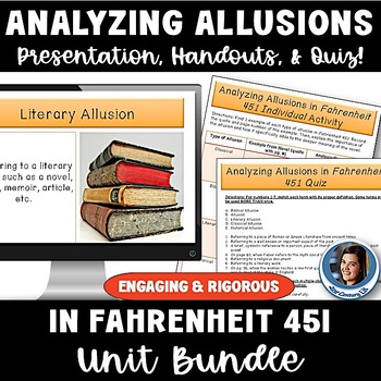 Preview of Fahrenheit 451 Allusions Analysis Bundle - PPT, Analysis Activities, & Quiz